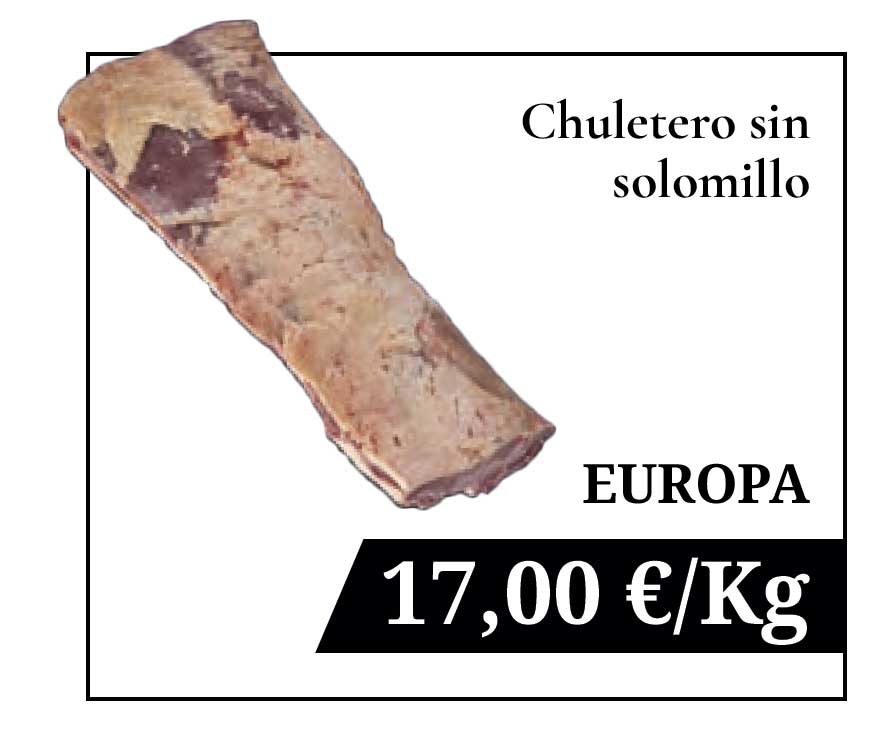 Chuletero Sin Solomillo 17.00 €/Kg